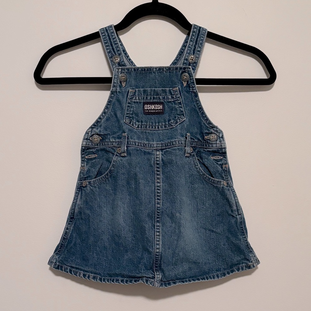 Oshkosh Denim Overall Dress - Size 24 Months